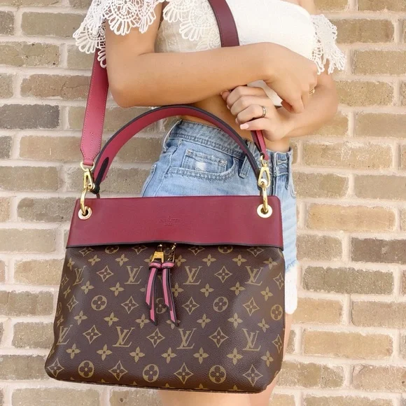 SOLD 😭Louis Vuitton Monogram Tote Crossbody Brown Pink - Picture 2 of 15
